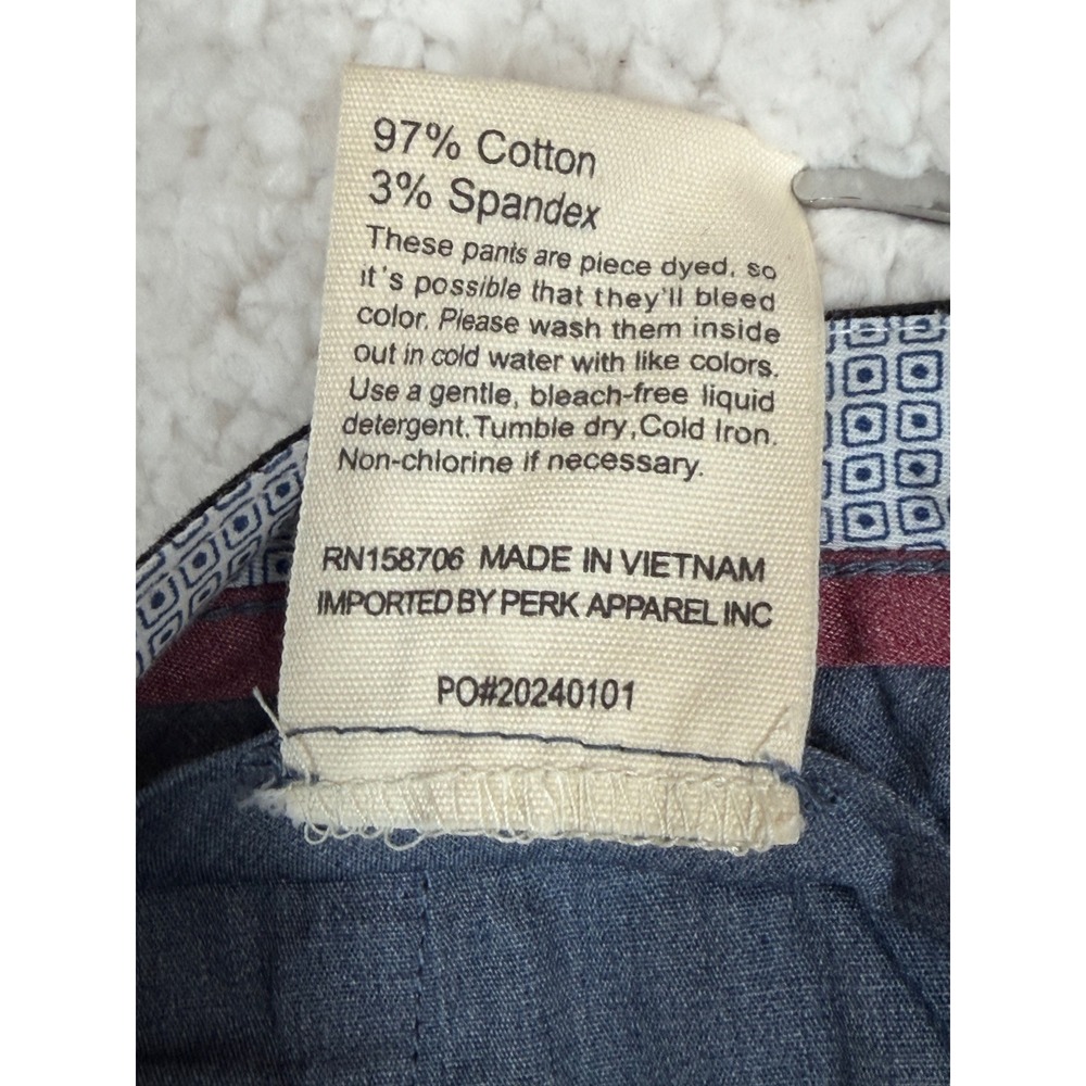 Perk Feel Good Chinos NWT Mens 33x32 Black Cotton Twill Slim Fit Stretch Pants - Picture 4 of 11